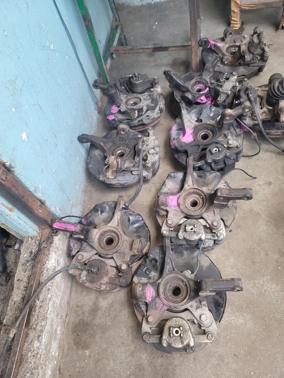 Steering racks & wheel hubs.